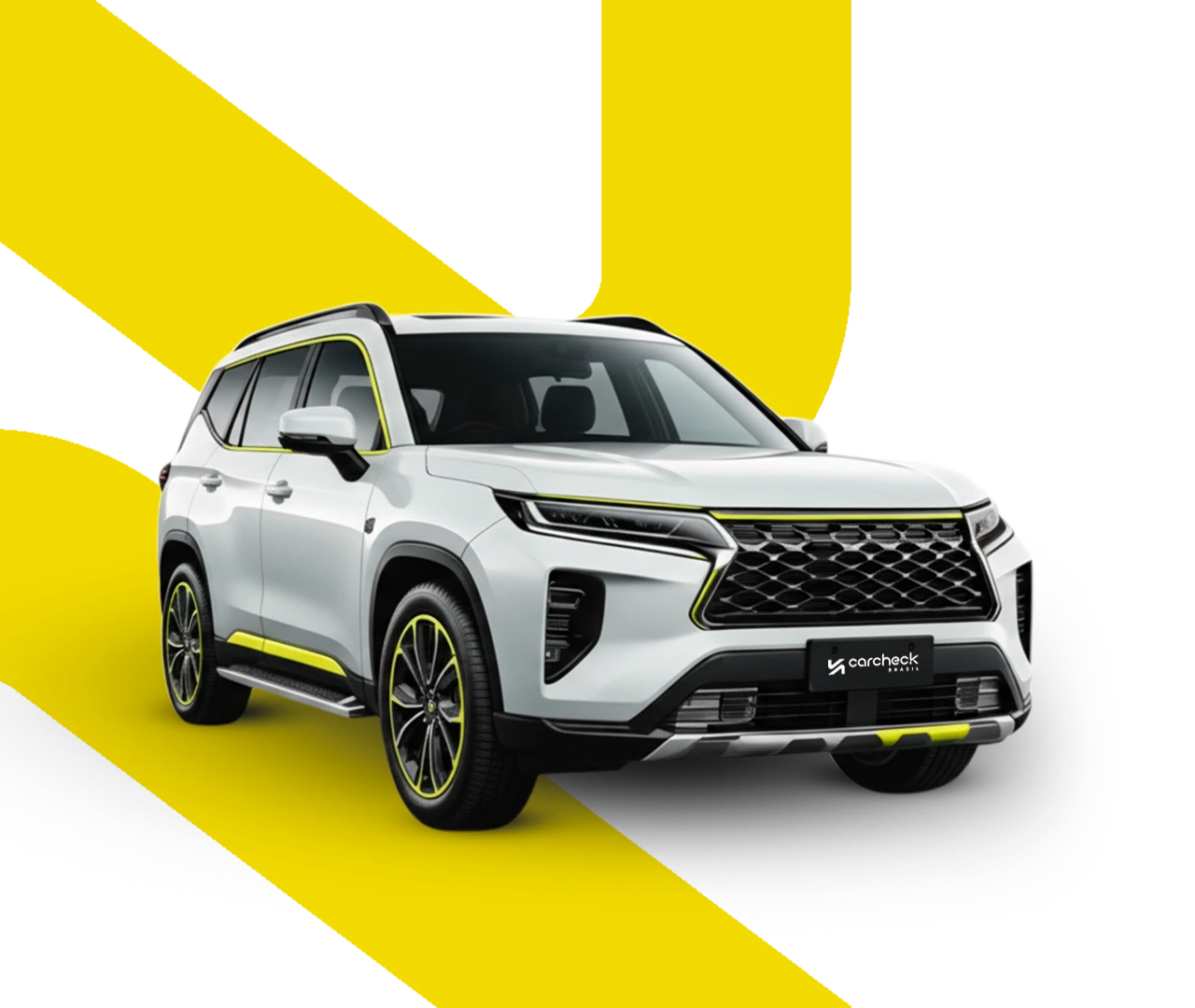 Carro SUV moderno ilustrando a consulta veicular completa pela placa no site Carcheck Brasil.